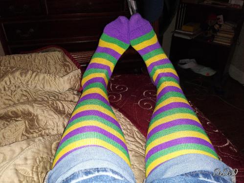 mardi gras socks